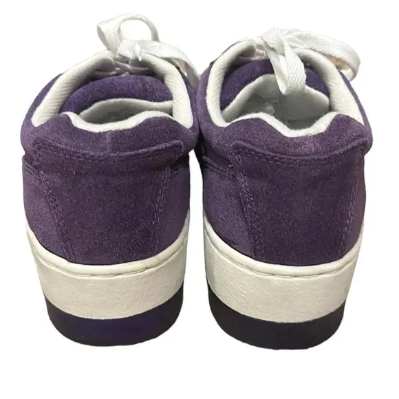 Vintage 90s Skechers Jammin Violet Suede Leather Chunky Platform Sneakers