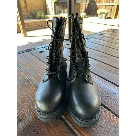 Vintage Addison Black Combat Boot size 6.5 (Mens)