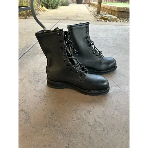 Vintage Addison Black Combat Boot size 6.5 (Mens)