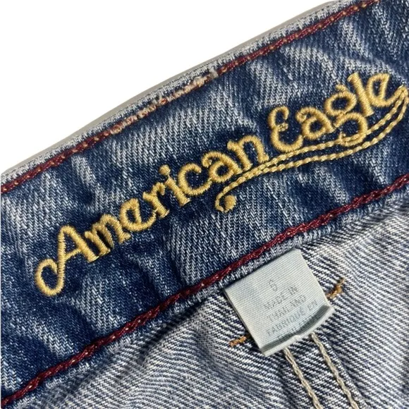 Vintage American Eagle Jean Skirt RARE Vintage Denim Mini Skirt Size Small