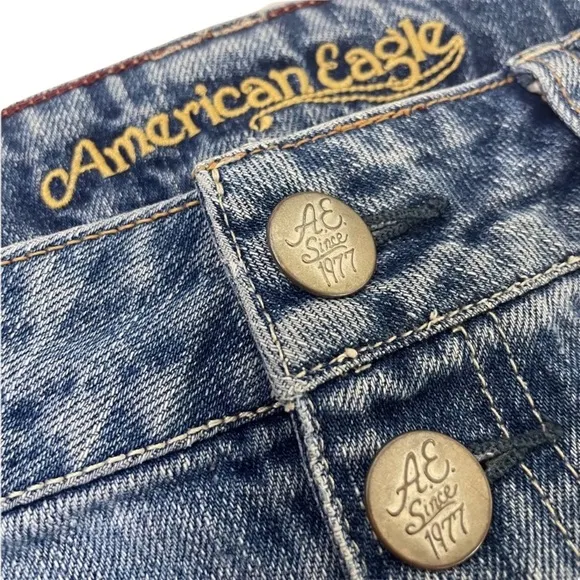 Vintage American Eagle Jean Skirt RARE Vintage Denim Mini Skirt Size Small
