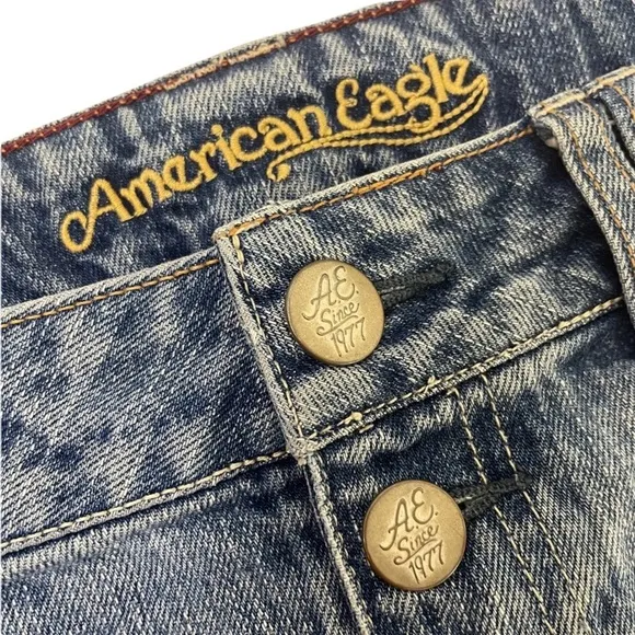 Vintage American Eagle Jean Skirt RARE Vintage Denim Mini Skirt Size Small