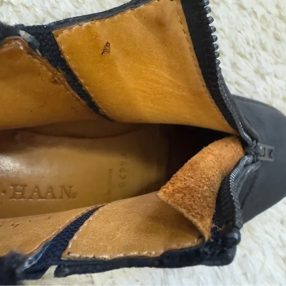 Vintage Cole Haan Womens steel toe Brazil Leather Ankle boots F4429 size 8.5 AA