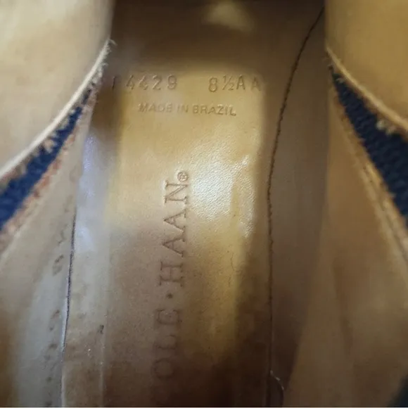 Vintage Cole Haan Womens steel toe Brazil Leather Ankle boots F4429 size 8.5 AA