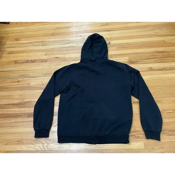 Vintage DC Shoes Dyrdek Collection Hoodie Men's L Black Fleece Lined Rib  Y2k