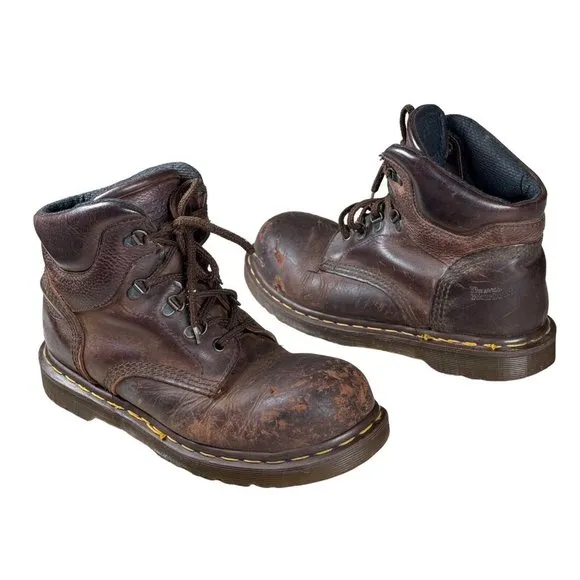 Vintage Doc Martens Men's US‎ 9 UK 8 Steel Toe Safety Work Boots Made In England