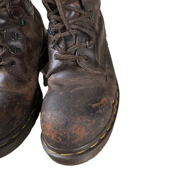 Vintage Doc Martens Men's US‎ 9 UK 8 Steel Toe Safety Work Boots Made In England