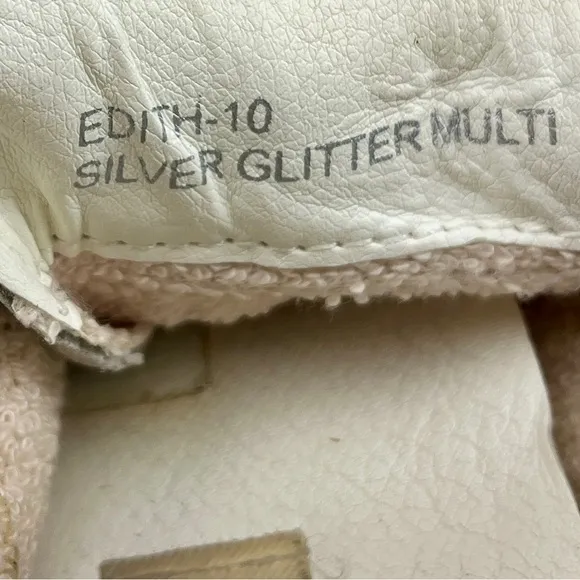 Vintage Havana Edith Silver Glitter Multi High Top Sneakers size 10