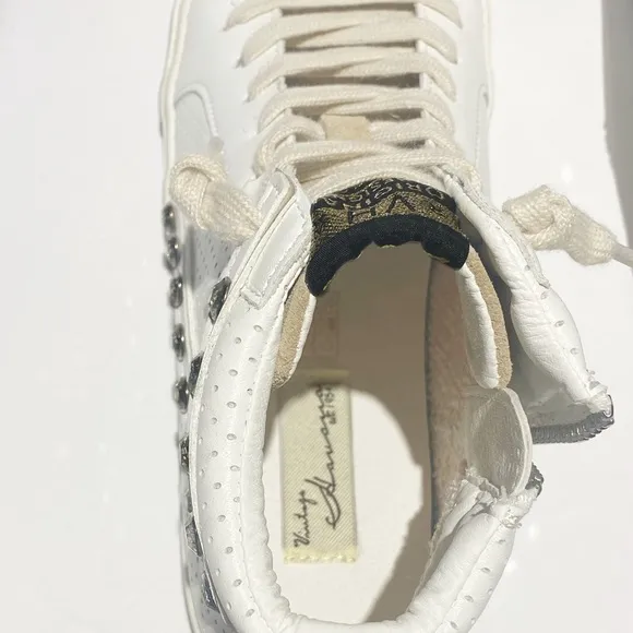 Vintage Havana White Excel High Top Leather Sneakers NWT
