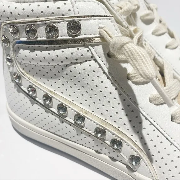 Vintage Havana White Excel High Top Leather Sneakers NWT