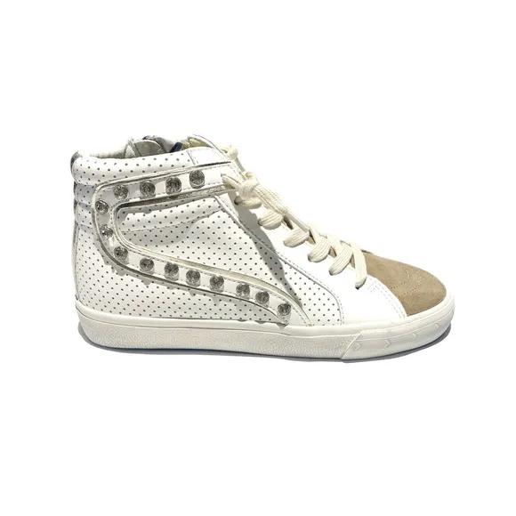 Vintage Havana White Excel High Top Leather Sneakers NWT