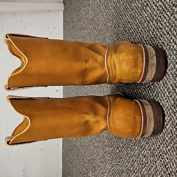 Vintage Hytest Men's Leather Union Campus Moto western Boots size 8D