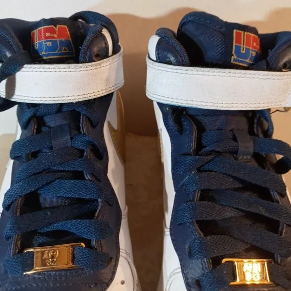 Vintage Nike Air Force 1 High Premium Olympic USA Golden Swoosh 6.5 Y