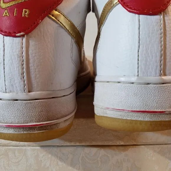 Vintage Nike Air Force 1 High Premium Olympic USA Golden Swoosh 6.5 Y