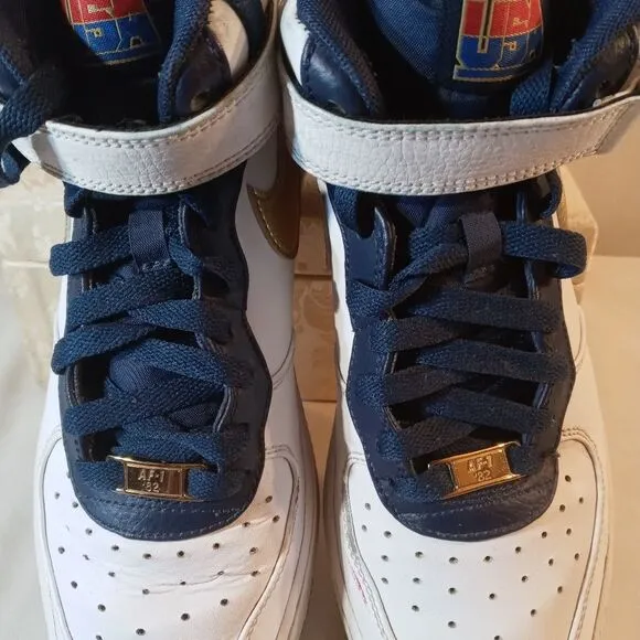 Vintage Nike Air Force 1 High Premium Olympic USA Golden Swoosh 6.5 Y