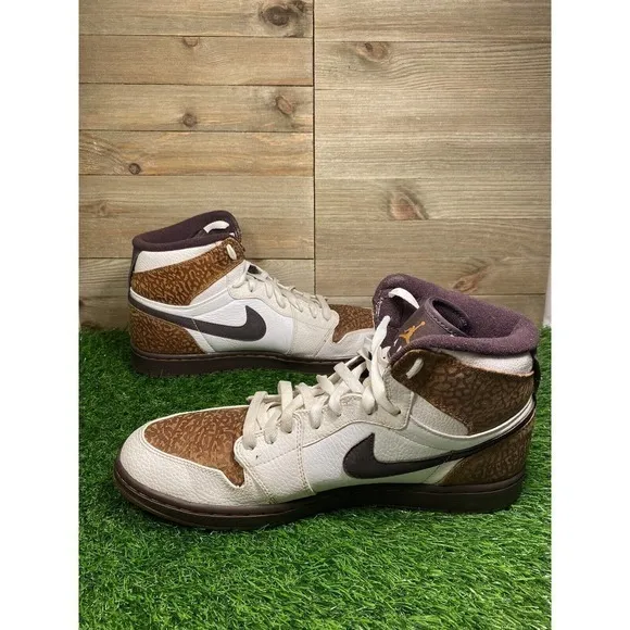 VIntage Nike‎ Jordan Retro 1 High Mens 13 Sneakers Brown White GINGER 2009