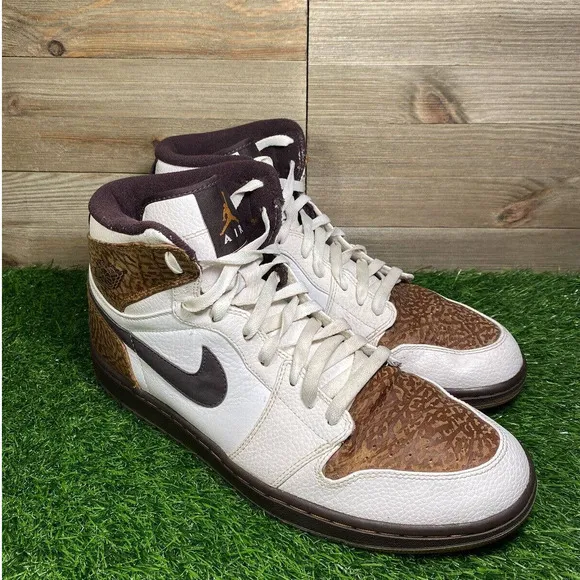 VIntage Nike‎ Jordan Retro 1 High Mens 13 Sneakers Brown White GINGER 2009