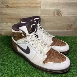 VIntage Nike‎ Jordan Retro 1 High Mens 13 Sneakers Brown White GINGER 2009