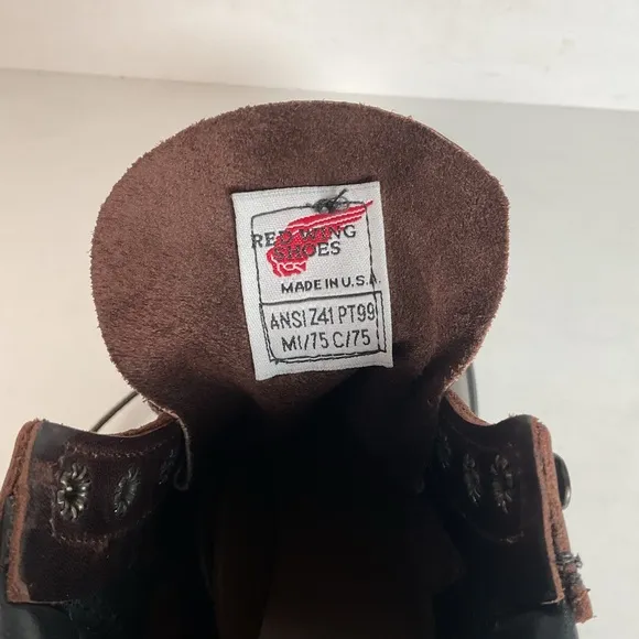 Vintage Red Wing Brown Leather Steel Toe Work Boots 12 B Style 2245 USA Made