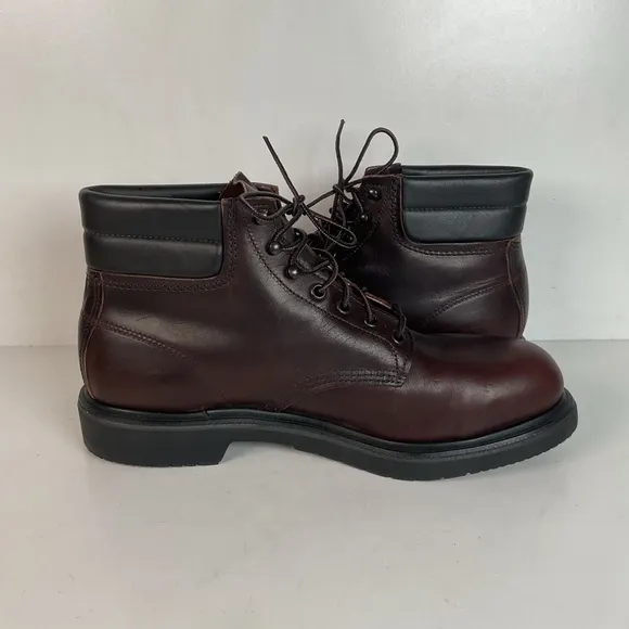 Vintage Red Wing Brown Leather Steel Toe Work Boots 12 B Style 2245 USA Made