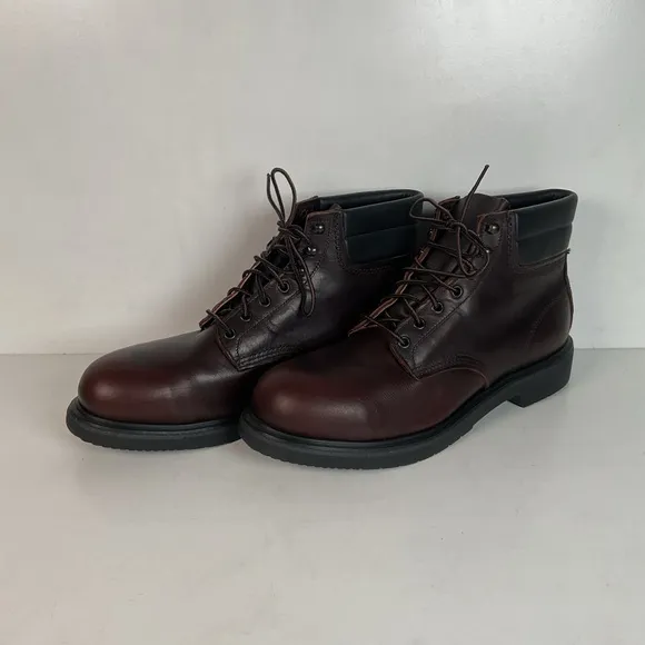 Vintage Red Wing Brown Leather Steel Toe Work Boots 12 B Style 2245 USA Made