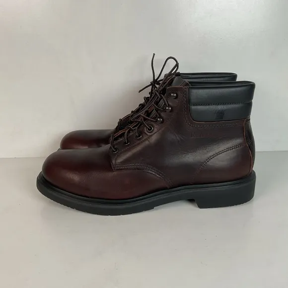 Vintage Red Wing Brown Leather Steel Toe Work Boots 12 B Style 2245 USA Made