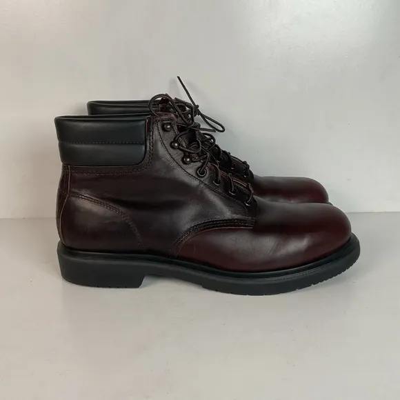 Vintage Red Wing Brown Leather Steel Toe Work Boots 12 B Style 2245 USA Made