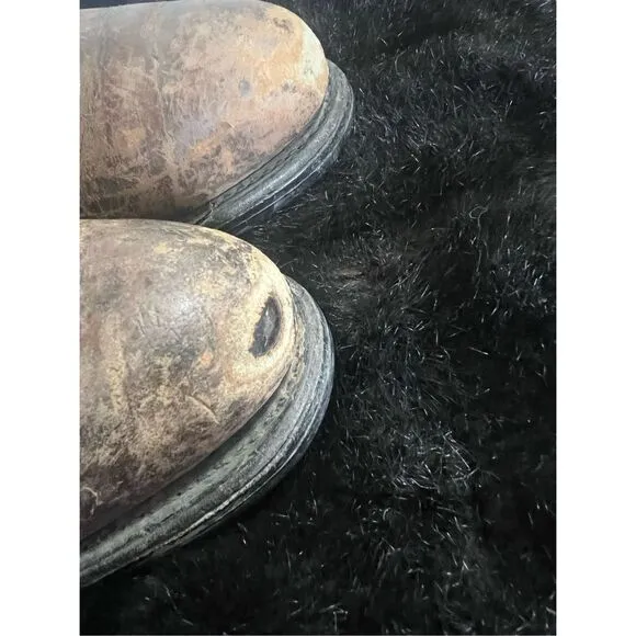 Vintage Red Wing Pecos Leather Boots Distressed Sz 10.5 steel toe