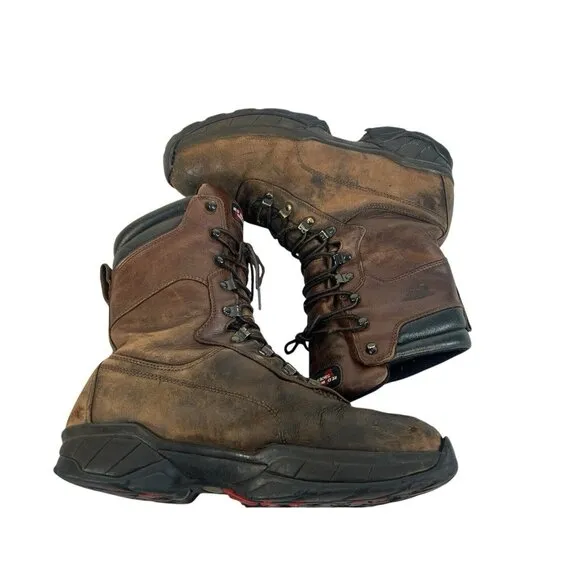 vintage Red Wing Steel Toe Brown Leather Boots‎ Men's Size 11 EE Stock No. 6788