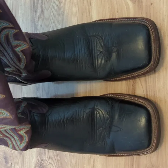 Vintage Tony Lama Square Toe Boots