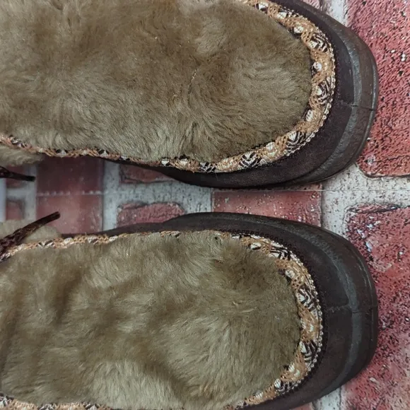 Vintage Yodelers Boots Ski Snow Norwegian Fur Shoes Boho Festival Scandinavian 8