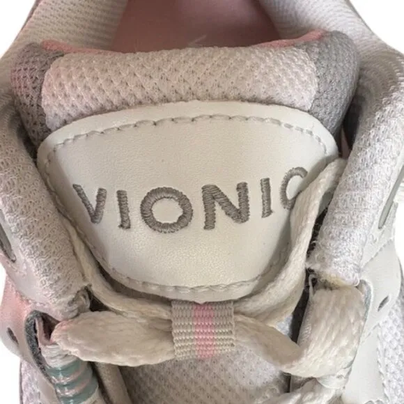 Vionic 23 Walk Classic Walking Shoes - White/Pink/Blue - 8.5