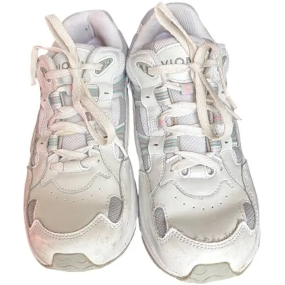 Vionic 23 Walk Classic Walking Shoes - White/Pink/Blue - 8.5