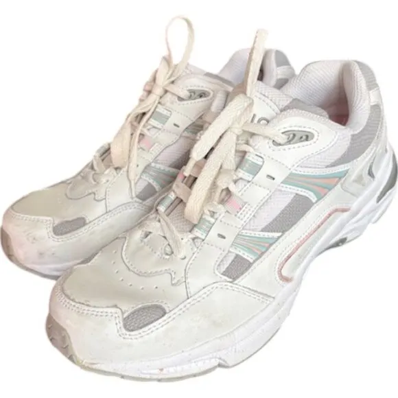 Vionic 23 Walk Classic Walking Shoes - White/Pink/Blue - 8.5