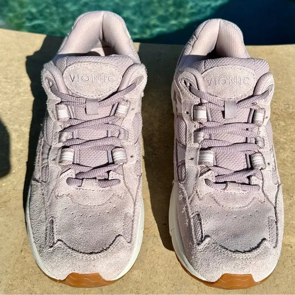 Vionic Classic 23 Walking Sneakers Lavender Lilac Suede - Size 9.5 Women’s
