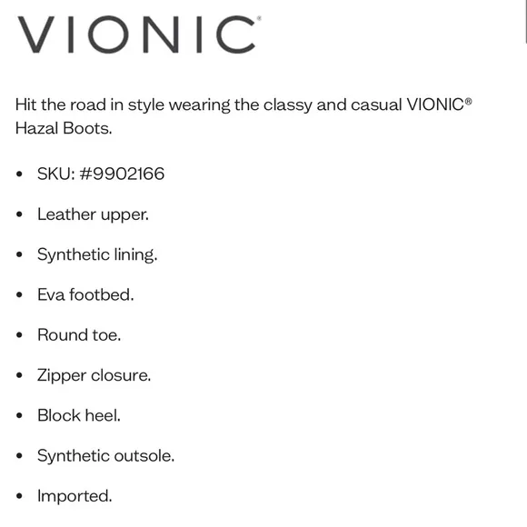 Vionic Hazal wedge style water repellent boots