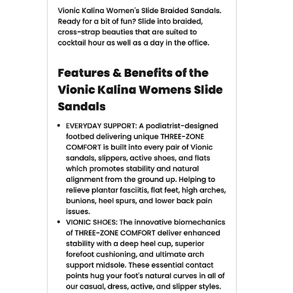Vionic Kalina Puff Braided Slides Sandals Comfort Shoes