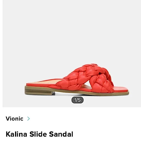 Vionic Kalina Puff Braided Slides Sandals Comfort Shoes