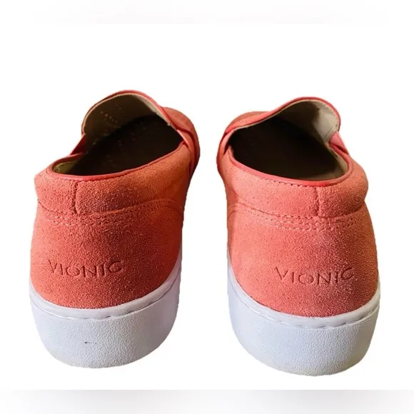 Vionic Kani Perforated Slip-On Comfort Shoes - Women’s Size 9.5 Coral Pink