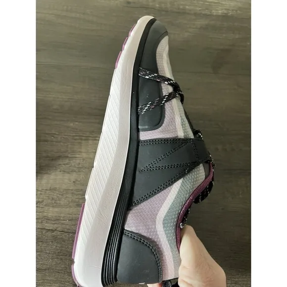 Vionic Shoes Womens 9 Austyn Purple Grey Black Sneakers Walking Comfort Orthotic