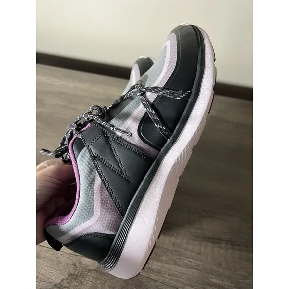 Vionic Shoes Womens 9 Austyn Purple Grey Black Sneakers Walking Comfort Orthotic