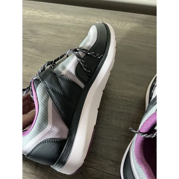 Vionic Shoes Womens 9 Austyn Purple Grey Black Sneakers Walking Comfort Orthotic