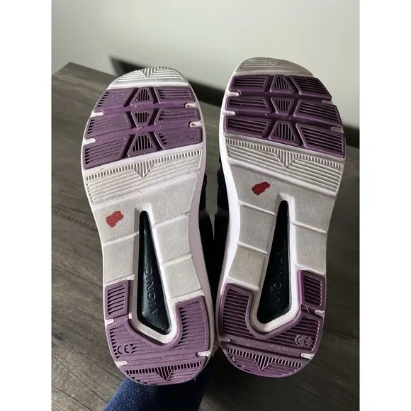 Vionic Shoes Womens 9 Austyn Purple Grey Black Sneakers Walking Comfort Orthotic