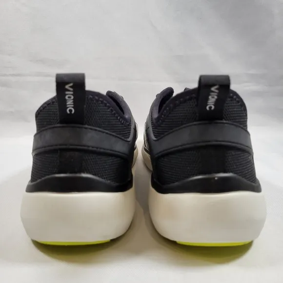 Vionic Sneakers Womens 8 Amalia Black White Mesh Walking Shoes