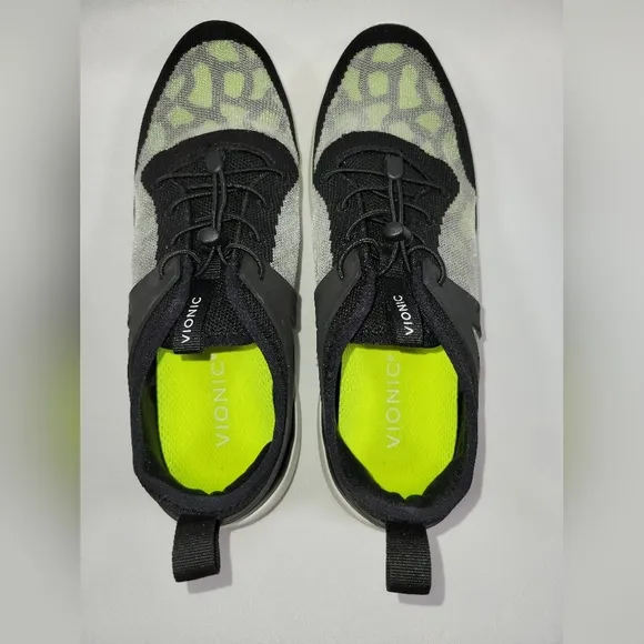 Vionic Sneakers Womens 8 Amalia Black White Mesh Walking Shoes