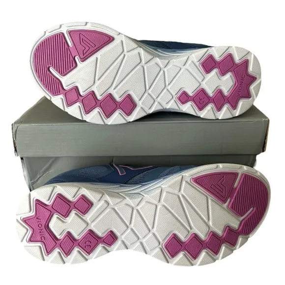 Vionic Women's Supportive Blue &amp; Pink Shoes Sneakers Vionic 335 Miles Indigo 7.5