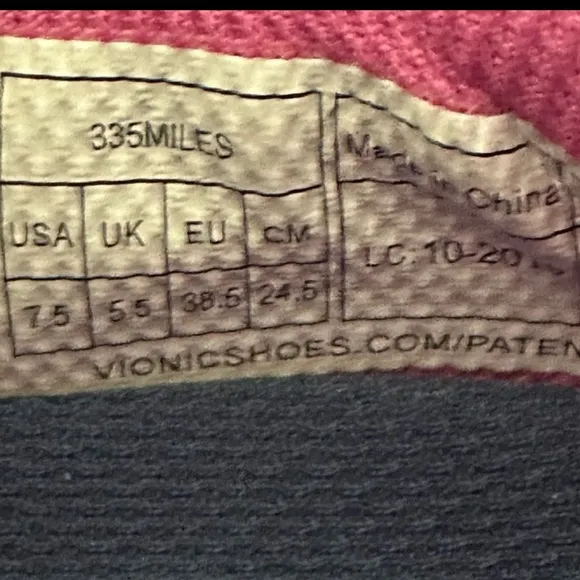 Vionic Women's Supportive Blue &amp; Pink Shoes Sneakers Vionic 335 Miles Indigo 7.5