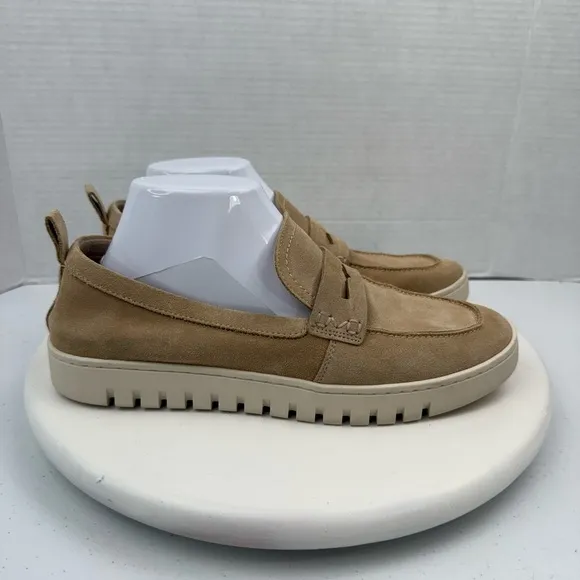 Vionic Womens Uptown 360 Flex Slip On Sand Tan Suede Comfort Loafers 10