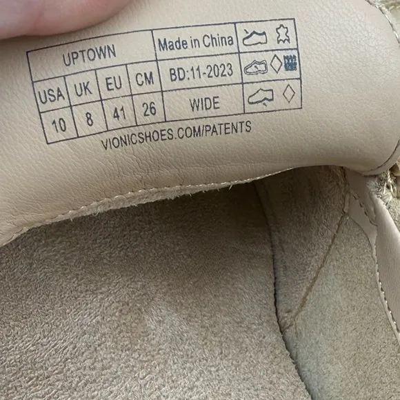 Vionic Womens Uptown 360 Flex Slip On Sand Tan Suede Comfort Loafers 10