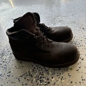 Vtg Dr Doc Martens BROWN BOOTS Steel Toe 7735 ANSI Z41 PT99 Air Wair Size 12